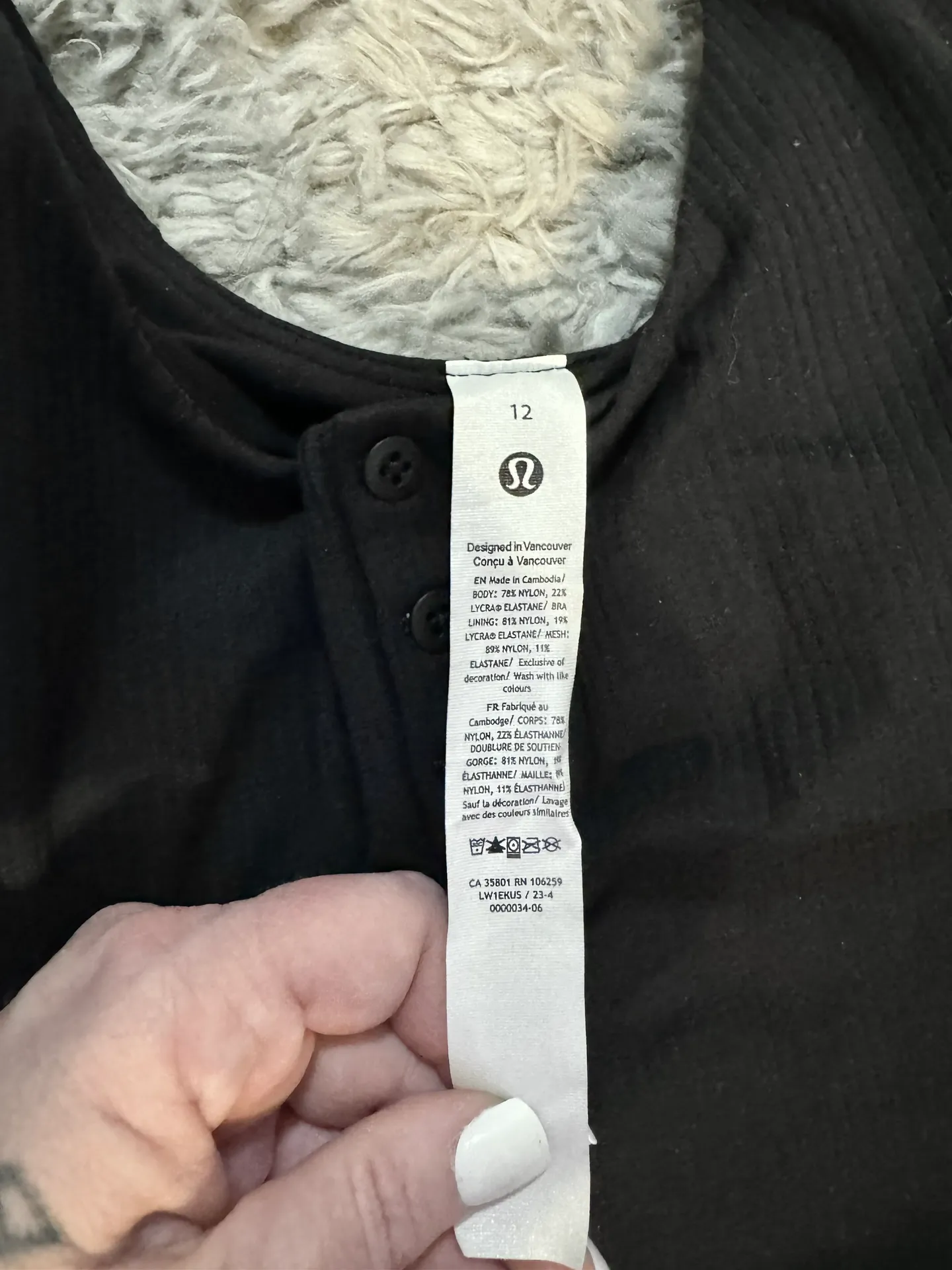 Align Ribbed Henley Tank Top NWT 12 - Image 4