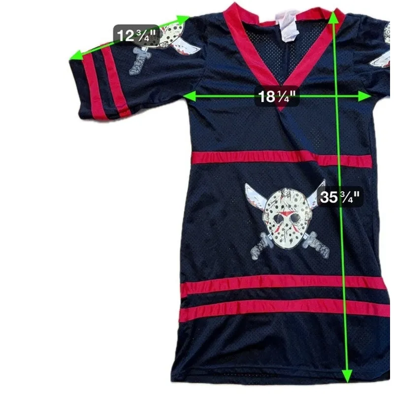 Rubie’s Friday the 13th Miss Voorhees 13 Jersey Dress Black Red L Size L - Image 10