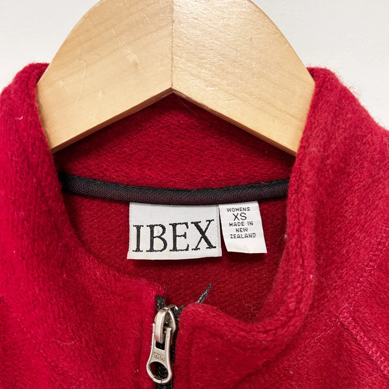 IBEX Red Merino Wool Vest Sz XS - Image 2