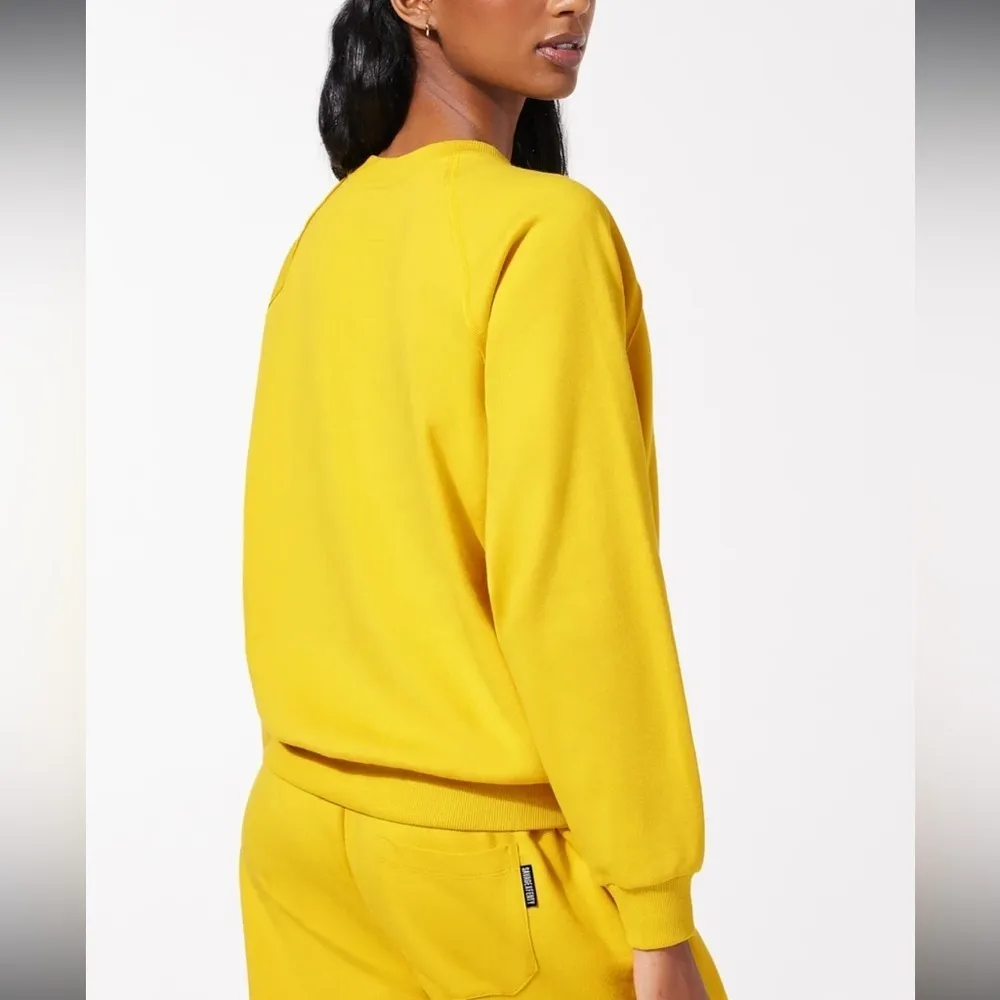 Savage x Fenty Essential Terry Scope Logo Raglan Sweatshirt Yellow Size M - Image 2