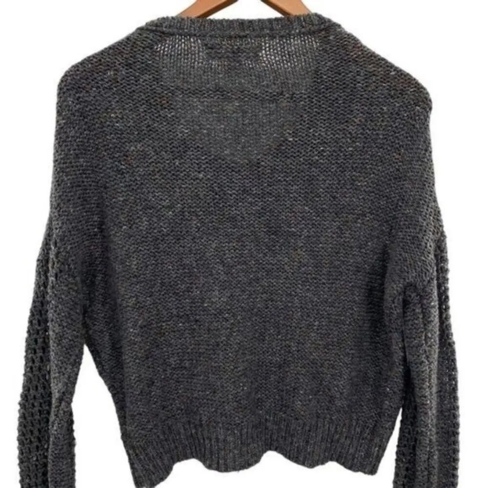 Women’s Cable Open Knit Cropped Sweater - Image 10