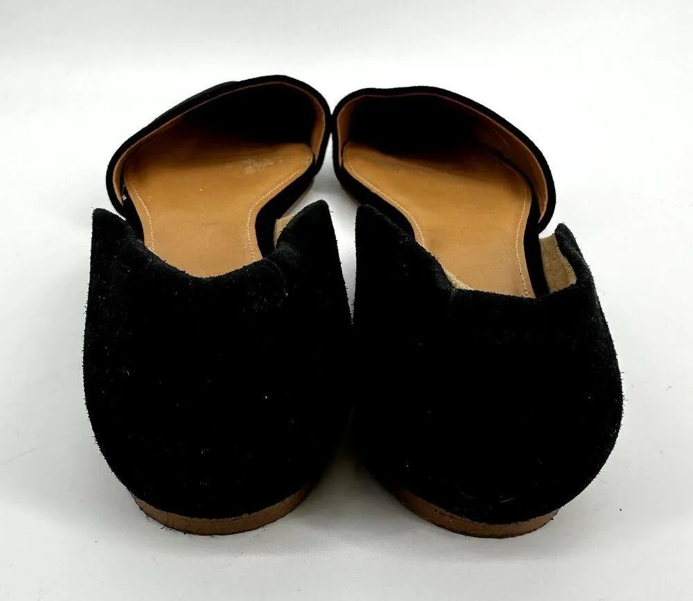 J. Crew Zoe D’orsay Faux Suede Flats Black Closed Toe Flocking Flat 6 - Image 6