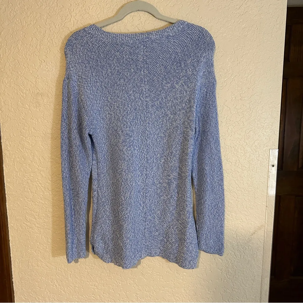 Talbots‎ Bird Nest Blue LARGE Crew Neck Sweater - Image 3