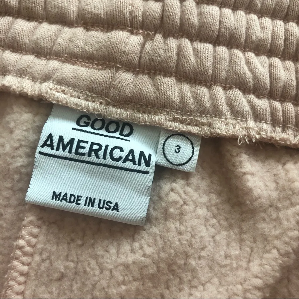 Good American the high waist sweat short blush pink size small - Image 10