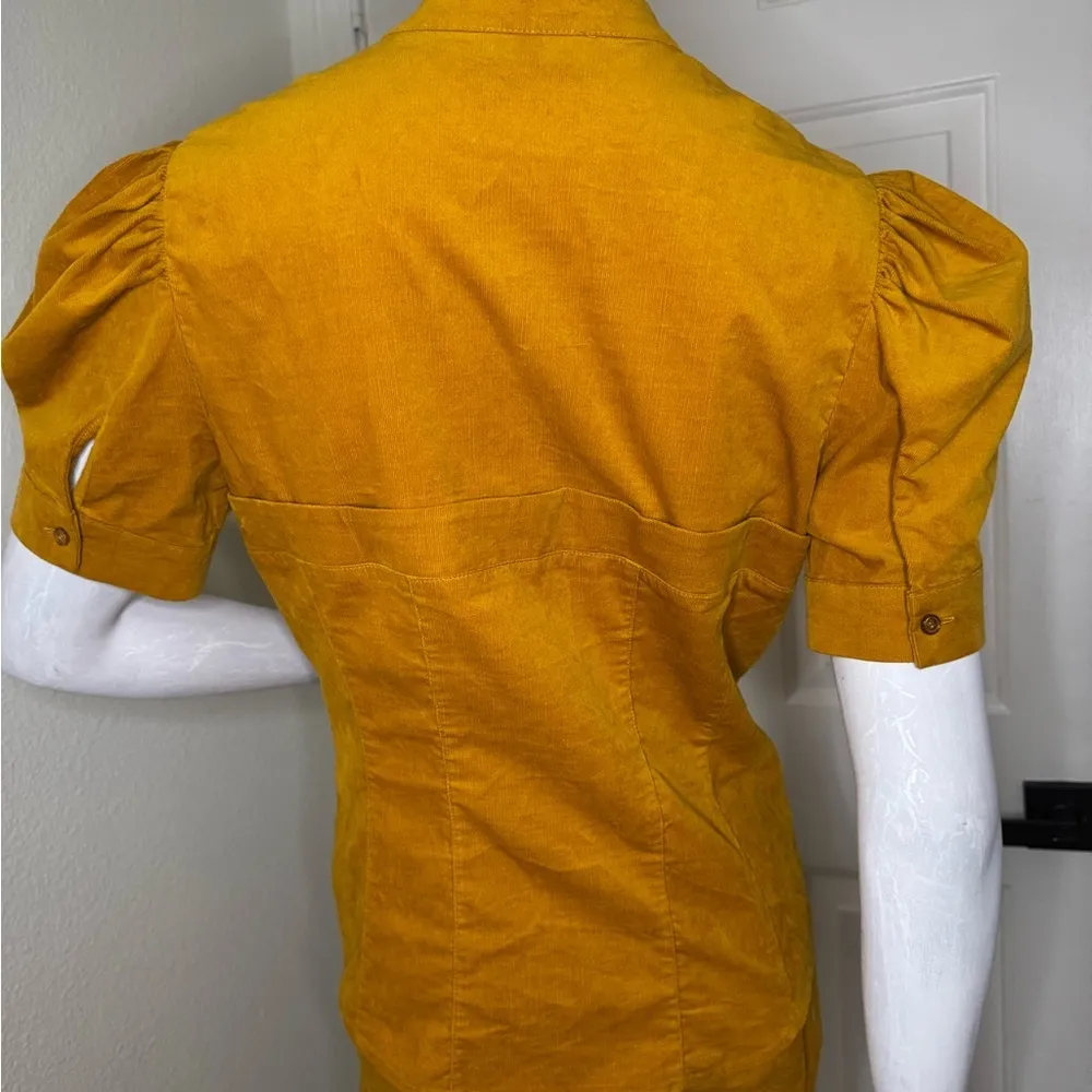 New York & Company Women's Mustard Blouse And Matching pants. #176 Yellow Size M - Image 7