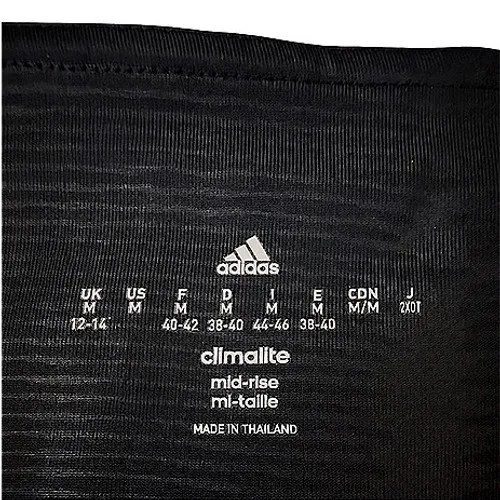 Adidas Climalite Capris Black Textured Mid Rise Athletic Leggings Women's M - Image 6