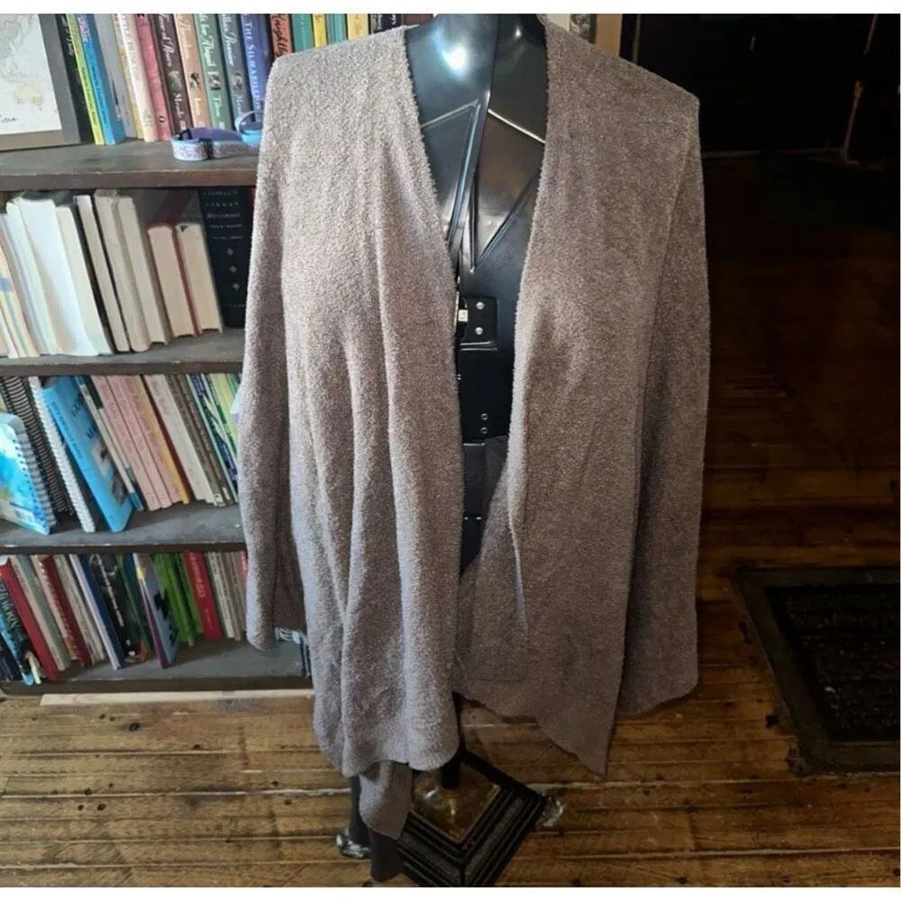 Barefoot Dreams tan chenille soft O/S drape cozychic lite wrap - Image 2