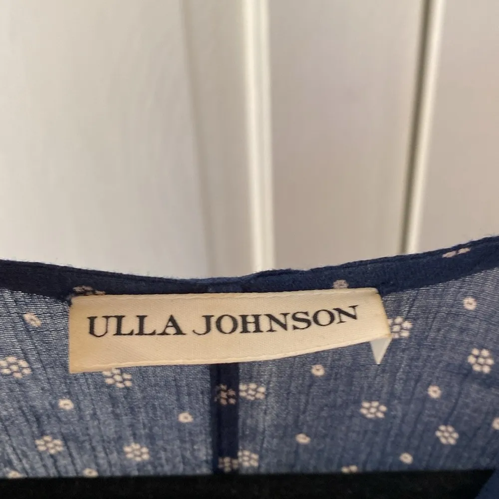 Ulla Johnson Paulette Blue Dress Cotton Size 2 Patterned Floral Ditsy Midi Dress - Image 12