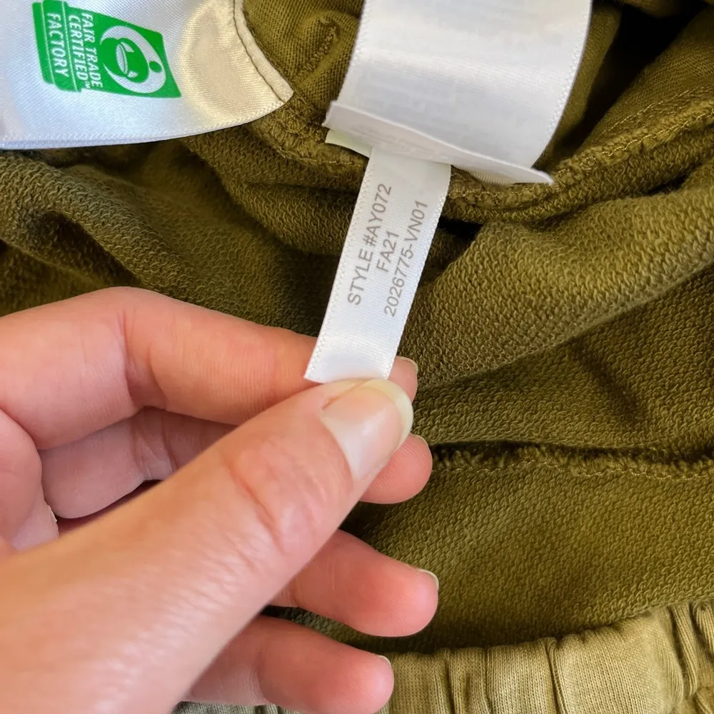 J.Crew Magic Rinse™  Olive Green Jogger Pant Reimagined French Terry Cloth Sz L - Image 6