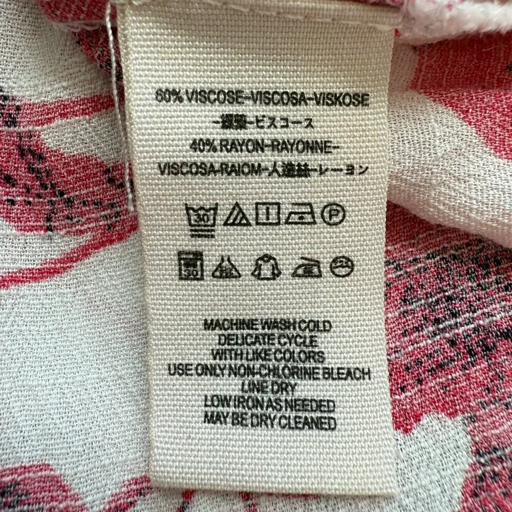 Free People French Quarter Floral Wrap Mini Dress Women's XS White Pink Ruffles - Image 15