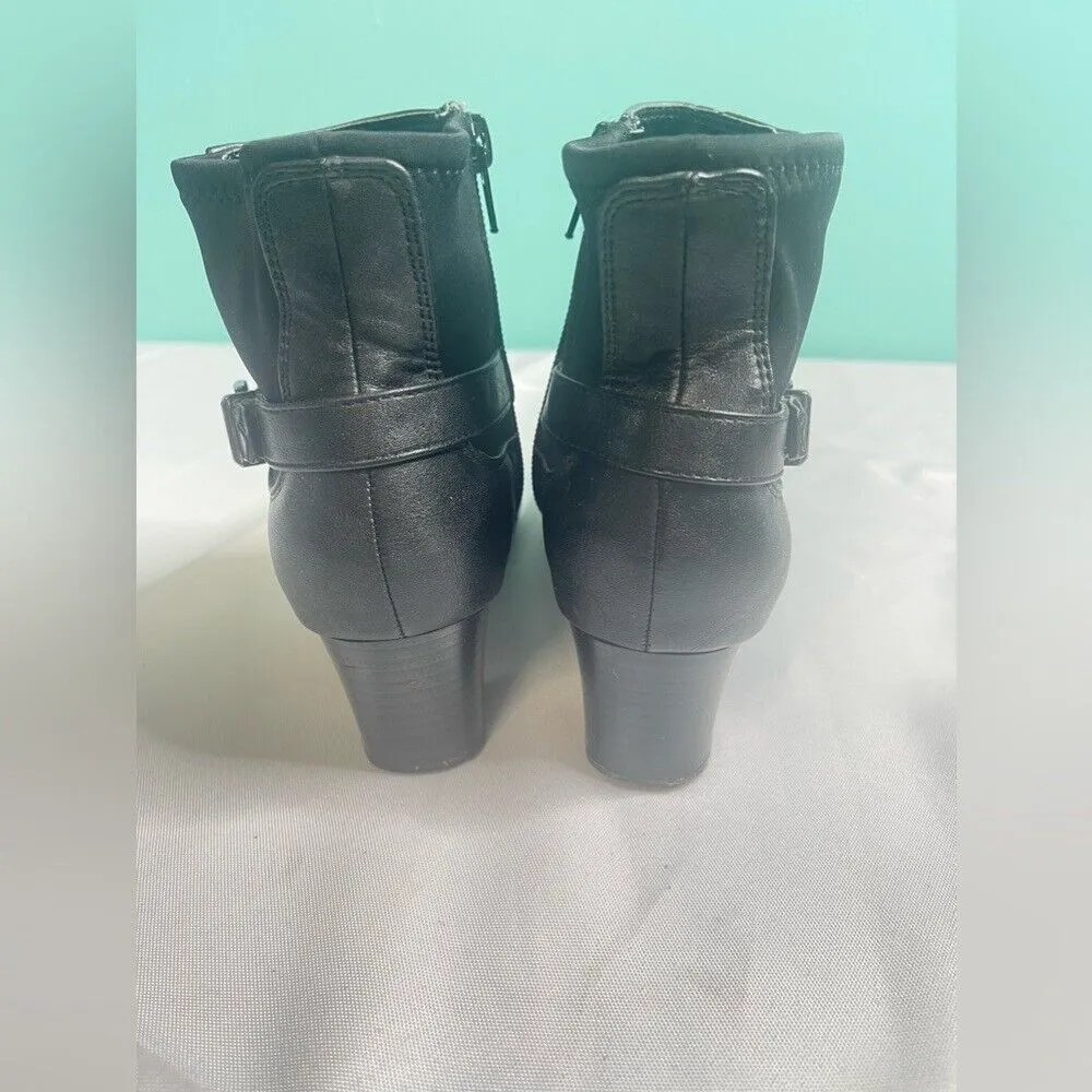 Black leather booties size‎ 6 - Image 4