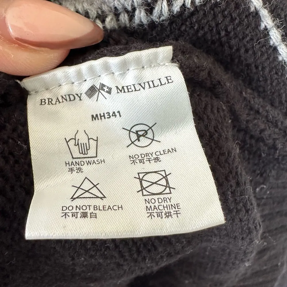 100% Cotton Argyle Button Up Elizabeth Geometric Sweater S - Image 5