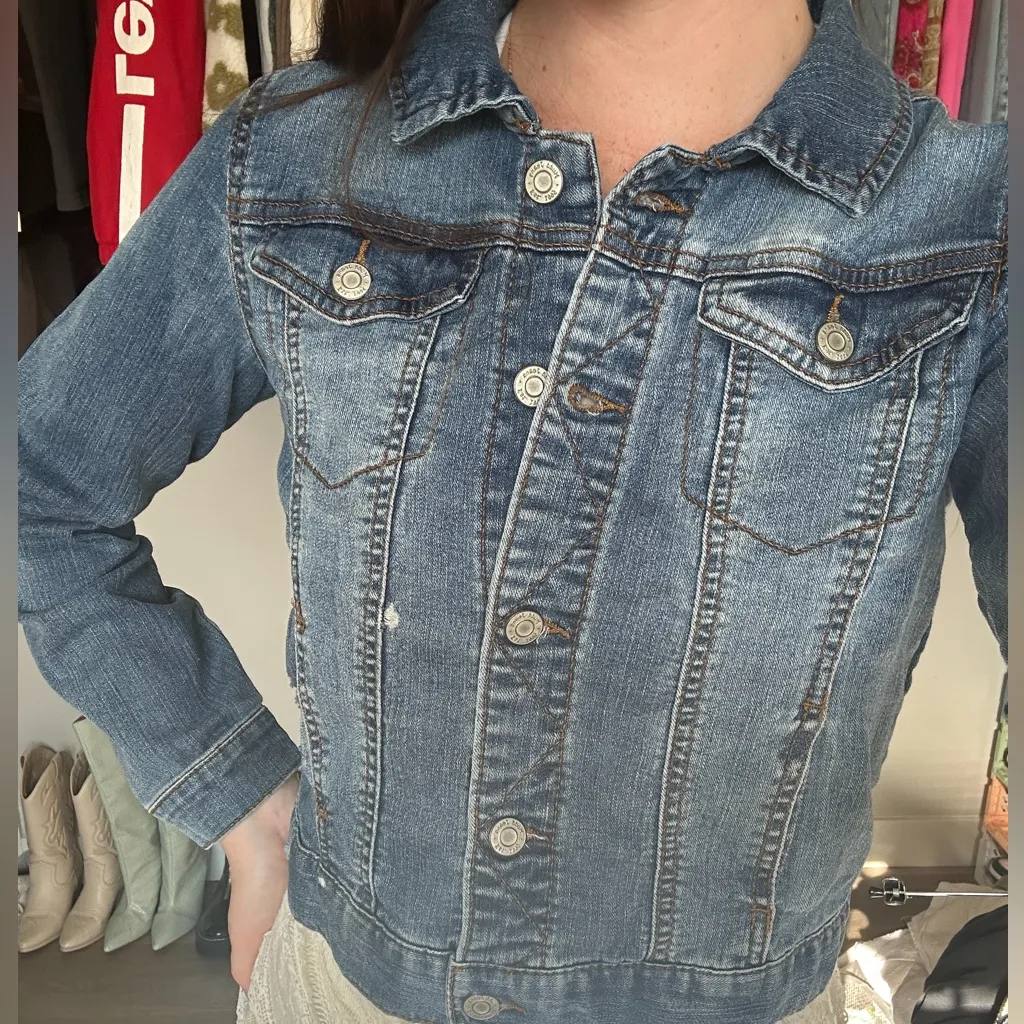 Y2K Mudd Denim Jacket – Size 14 (fits like XS/S) - Image 6