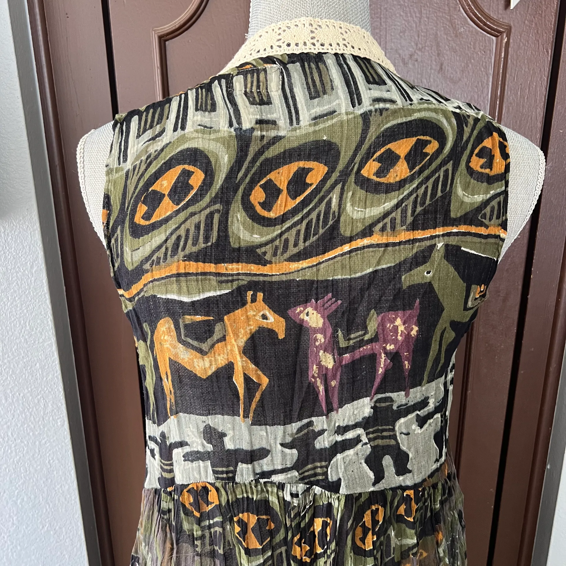 Urban Renewal Vintage Anthropological Print Duster Vest - Image 6