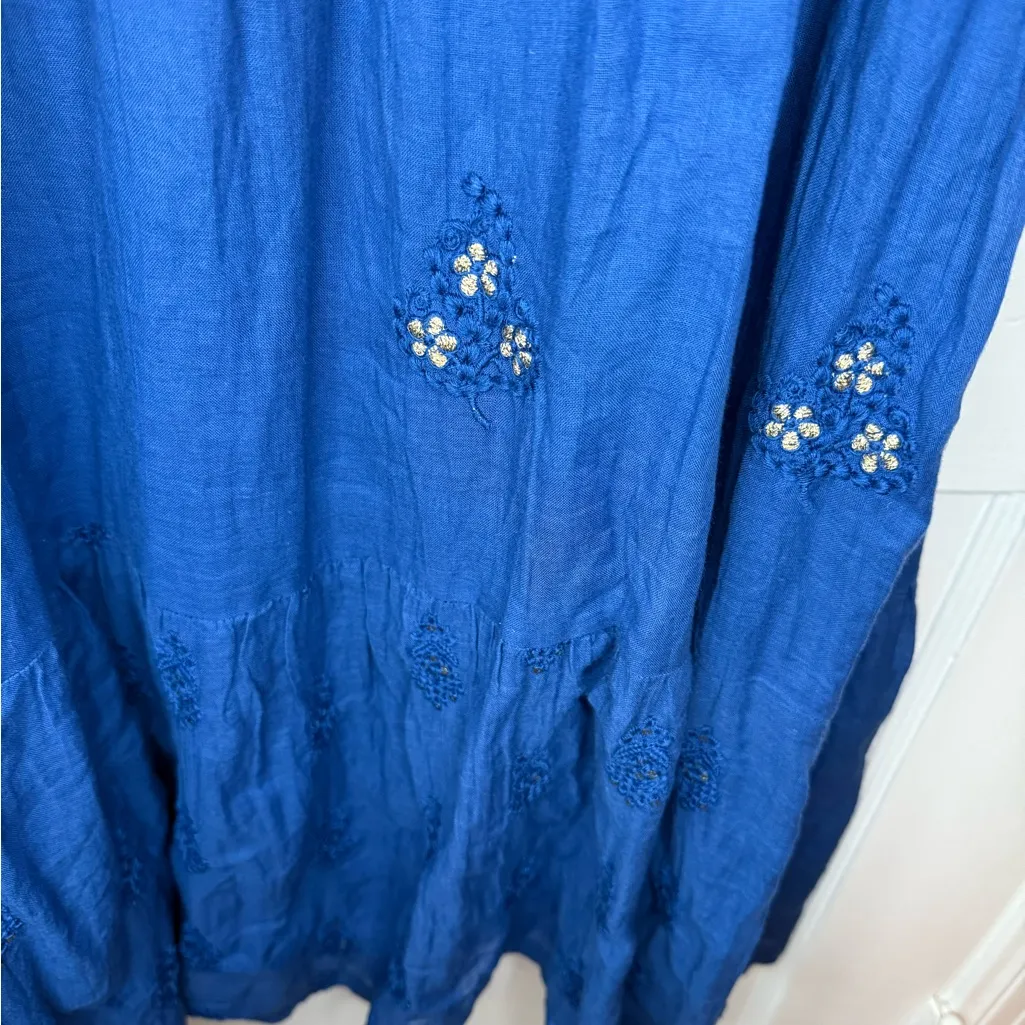 Oliphant Royal Blue Dress with Embroidery - Image 7