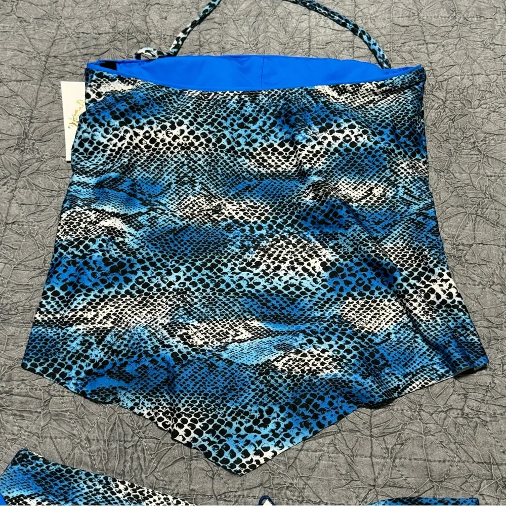 NEW BECCA by Rebecca Virtue Animal Snake Untamed Tankini Swim Top & Bottom Set - Image 8