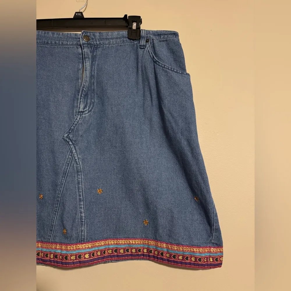 Preloved Victoria Jones Woman Vintage Embroidered Floral Matching Set 1X/2X Blue Size undefined - Image 11