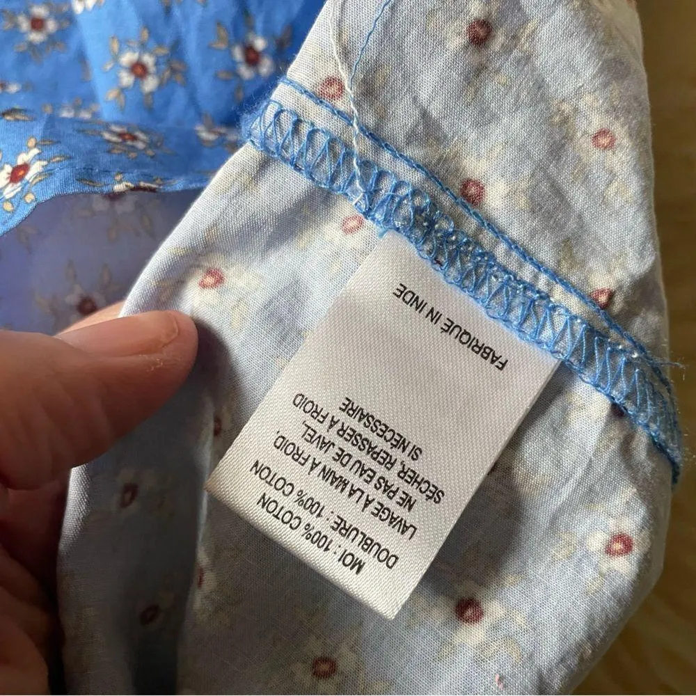 Sea New York Pascala Print Floral Smocked Tiered Midi Dress size 8 White - Image 4