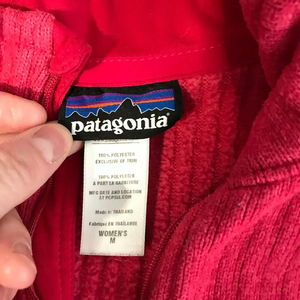 Patagonia  women’s medium middle layer, half zip jacket in fuschia pink ￼￼ - Image 7