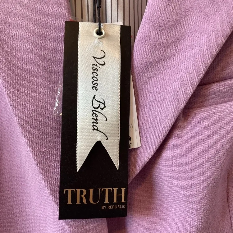 TRUTH BY REPUBLIC NEW BLAZER PURPLE SUIT JACKET | Size 4 - Image 3