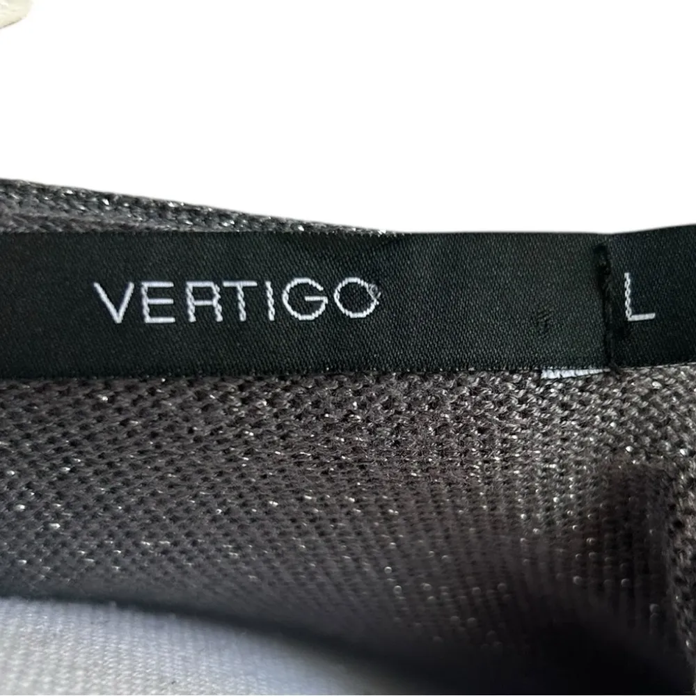 Vertigo Paris  Gray V-Neck Wrap Dress - Image 6