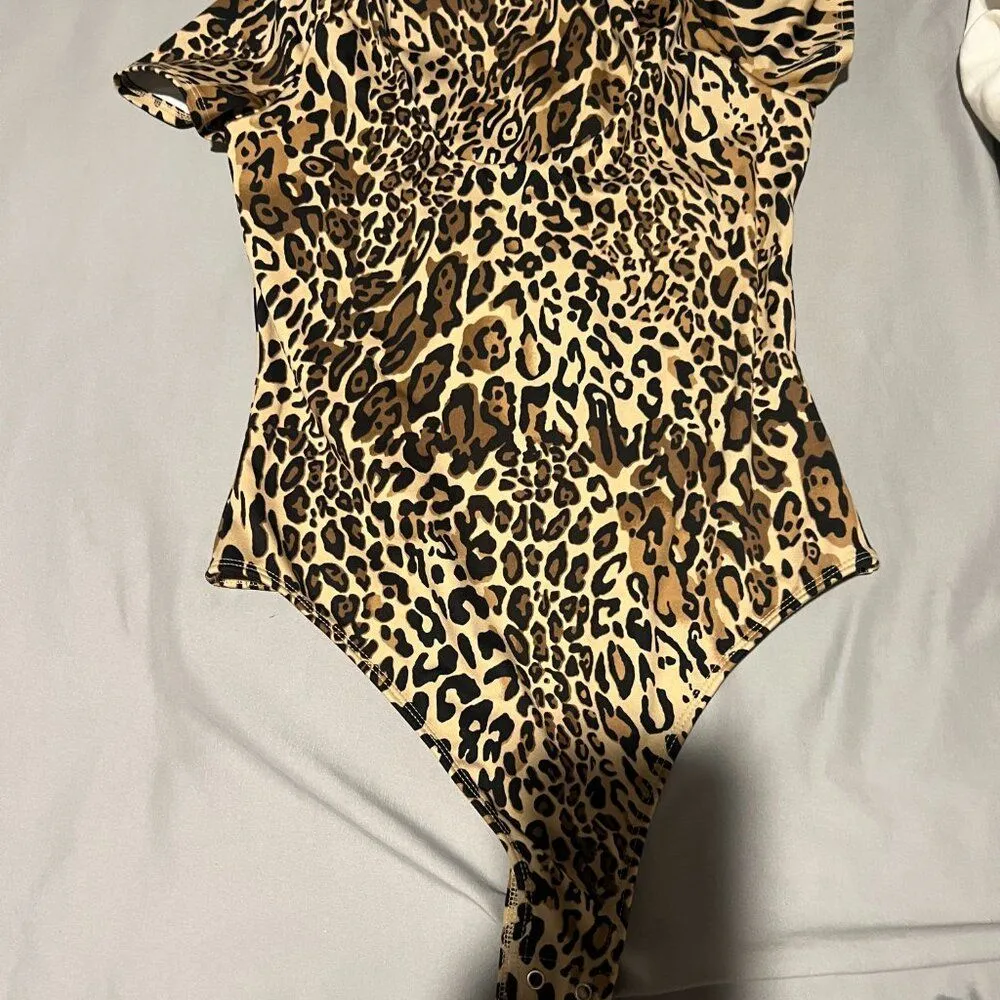 Bar III animal print bodysuit M - Image 4