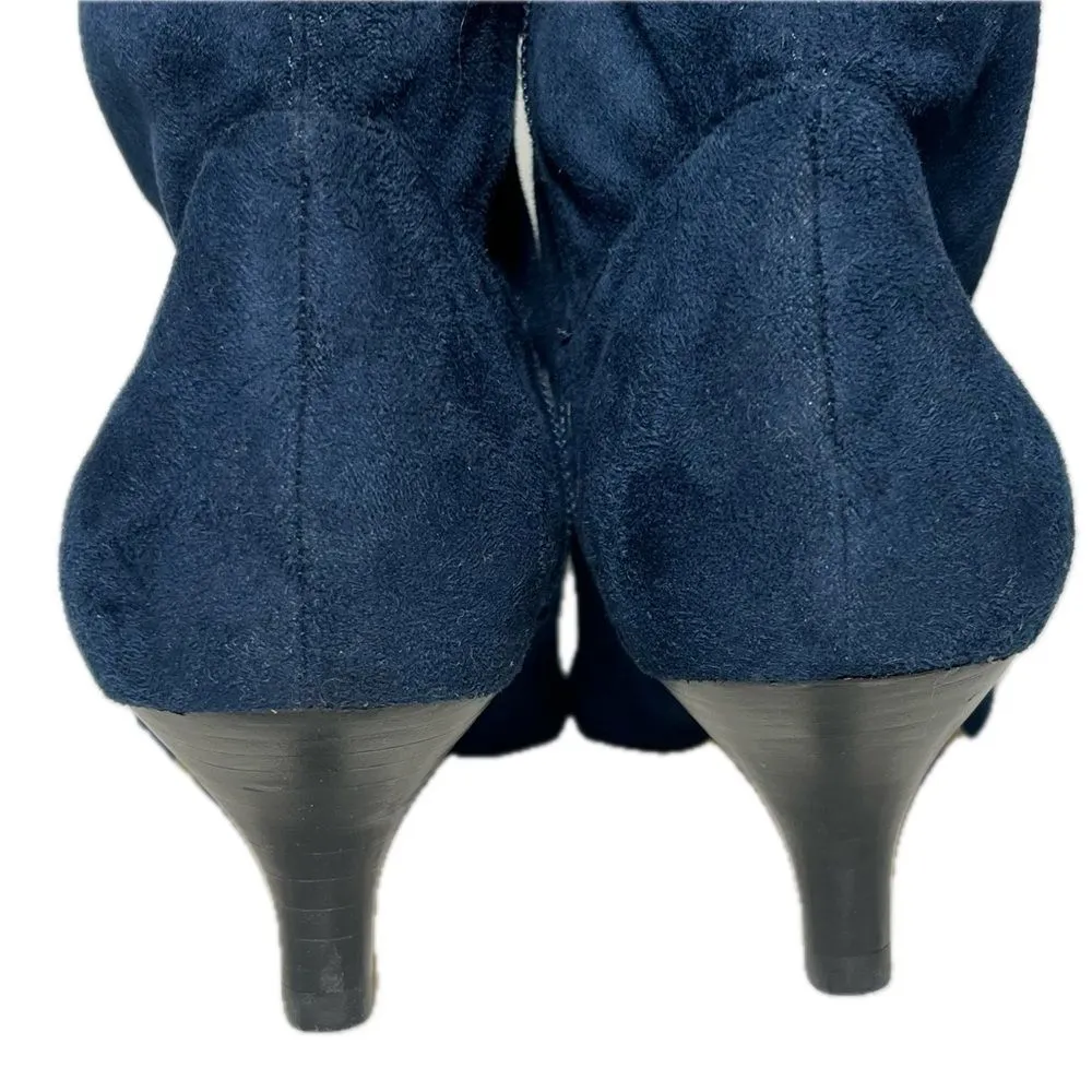 Bella Vita Stephanie II Kitten Heel Faux Suede Ankle Boots Navy Size 7.5 - Image 3