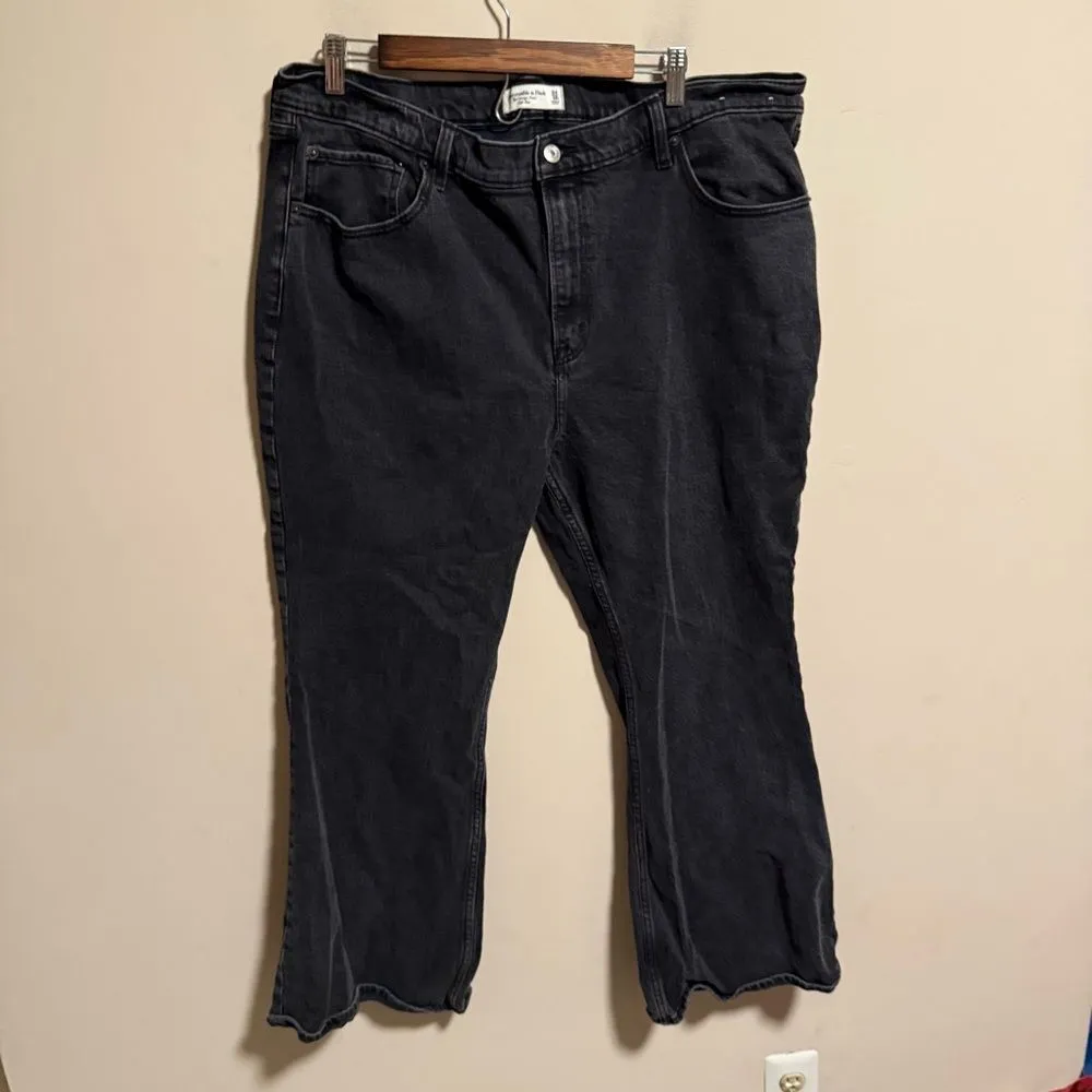 Abercrombie & Fitch High Rise Vintage Flare Jeans Black  Size 18 (34S) - Image 2