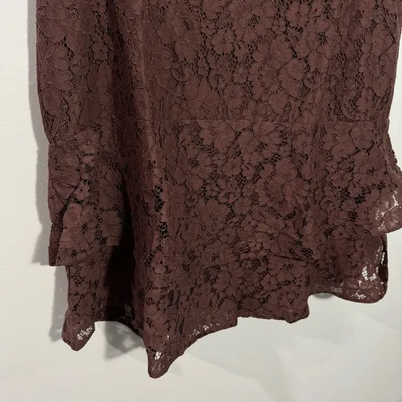 NWT‎ CITY CHIC Sienna Lace Dress In Mocha Brown Size XS/14 - Image 10