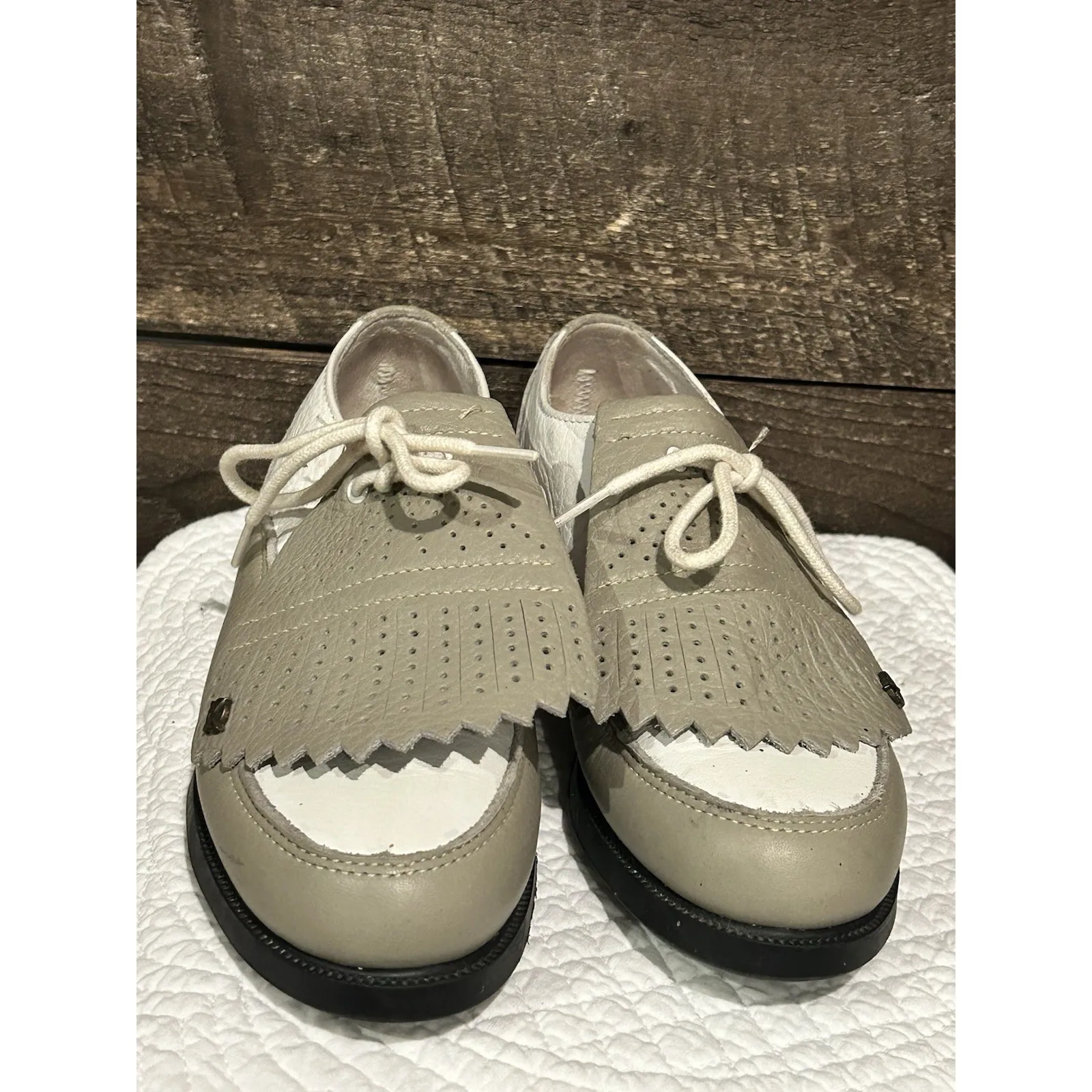 Eastland Women's Golf Shoes NAPLES WHITE W/MOSS  6.5 #1055L - Image 5