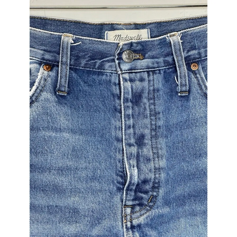 Madewell  Relaxed Denim Shorts in Renfield Wash Destructed Edition Size 30 - Image 3