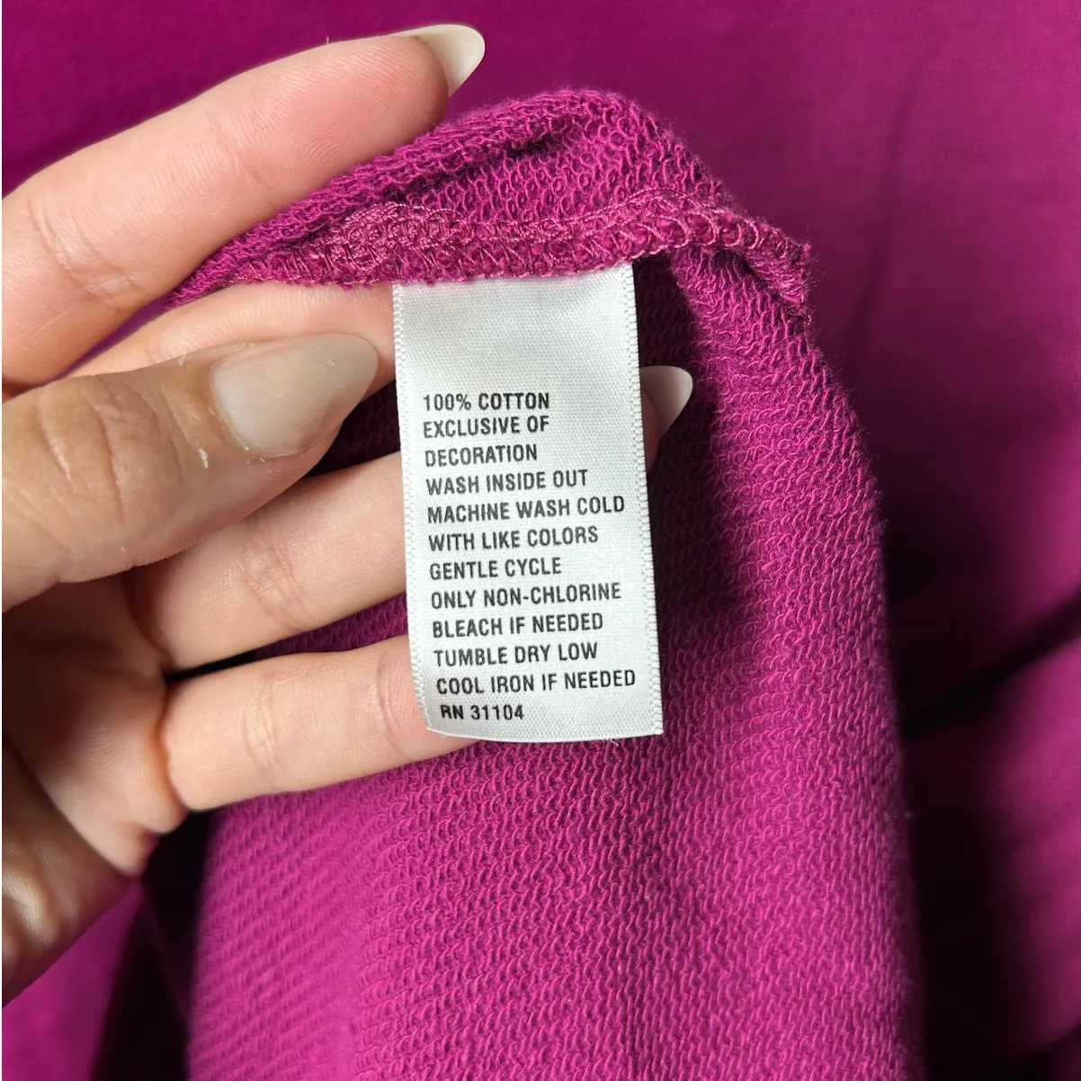 Crown & Ivy Sweater Women XL Purple Fuscha NWT 100% Cotton Tie Back Detail Fall - Image 6