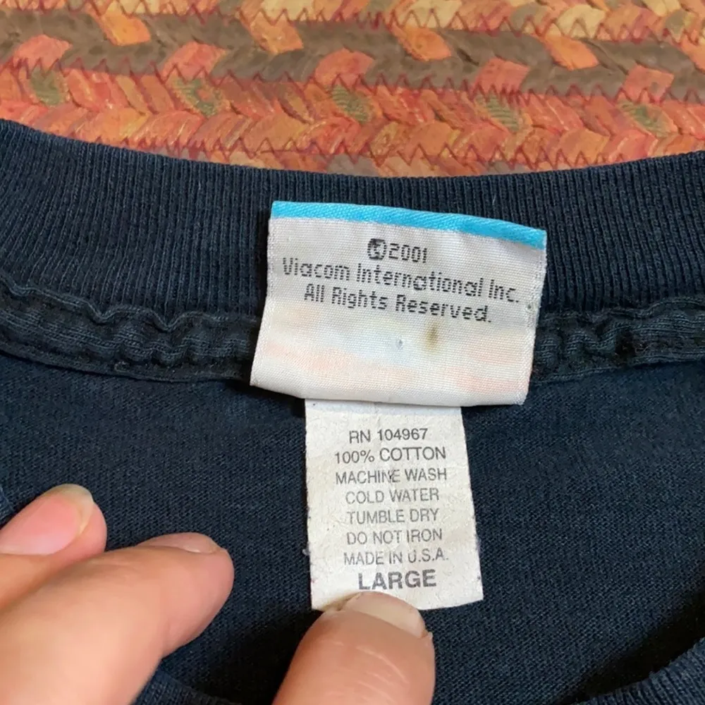 RETRO Y2K VINTAGE SPONGEBOB BIKINI BOTTOM GRAPHIC TEE Black Size L - Image 2