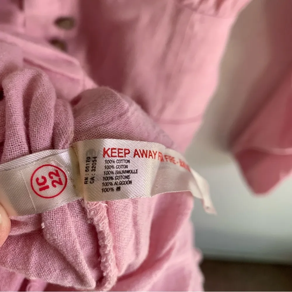 Free-est The Only One Mini Dress Solid Pink Ruched Cotton Sz XS - Image 7