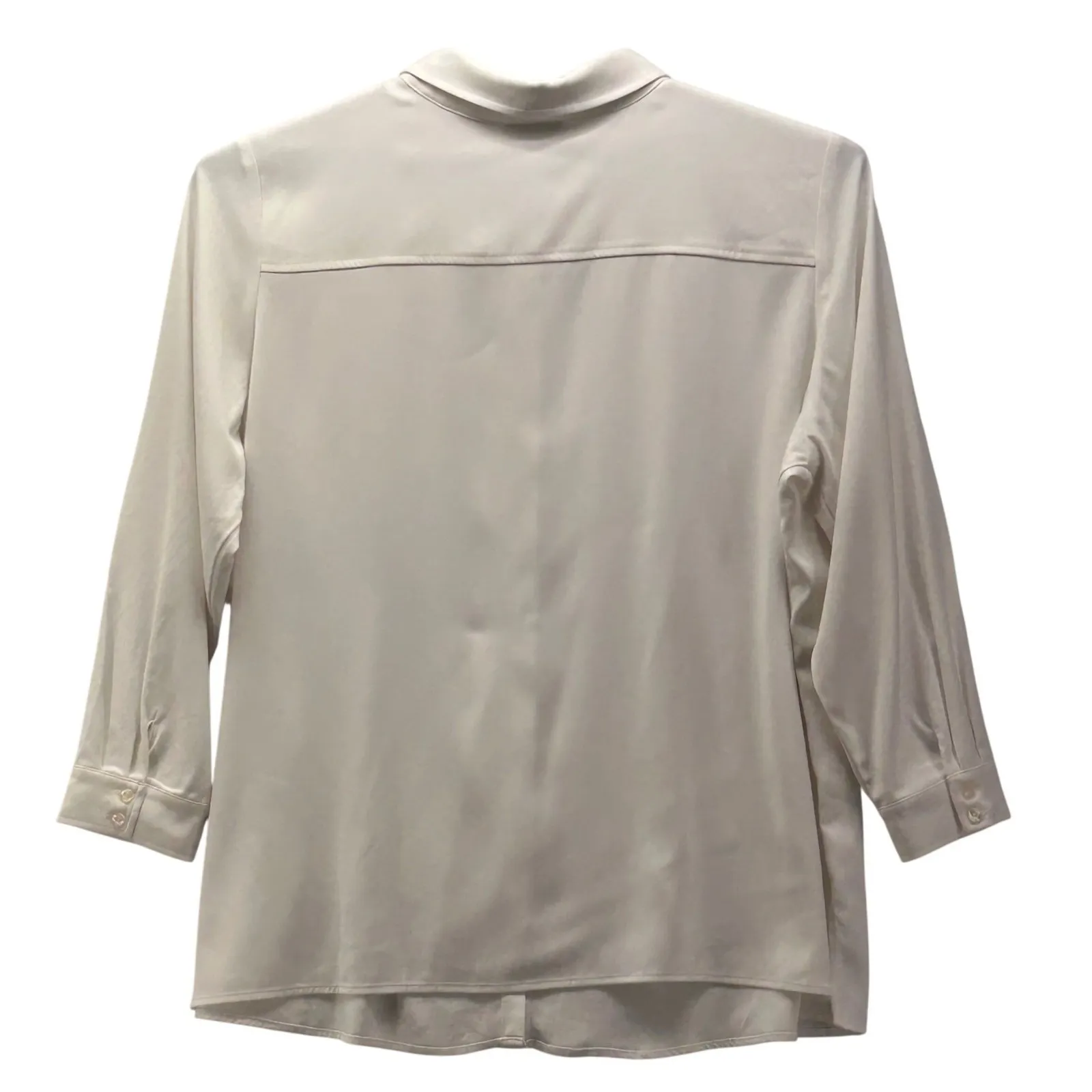 Susan Graver Button Up Shirt Cream 2X - Image 2