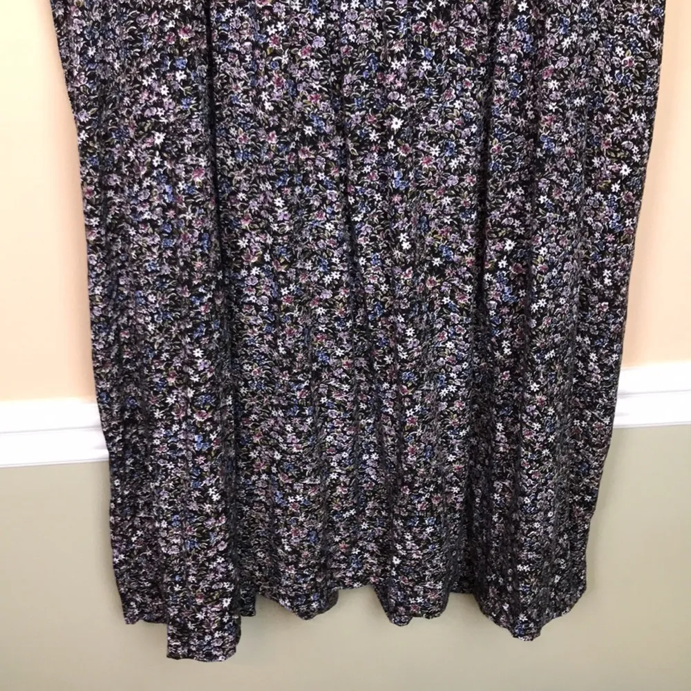 VTG Coco Bianco Women’s Floral Print Multicolor Pleated Shirt Dress - Image 4