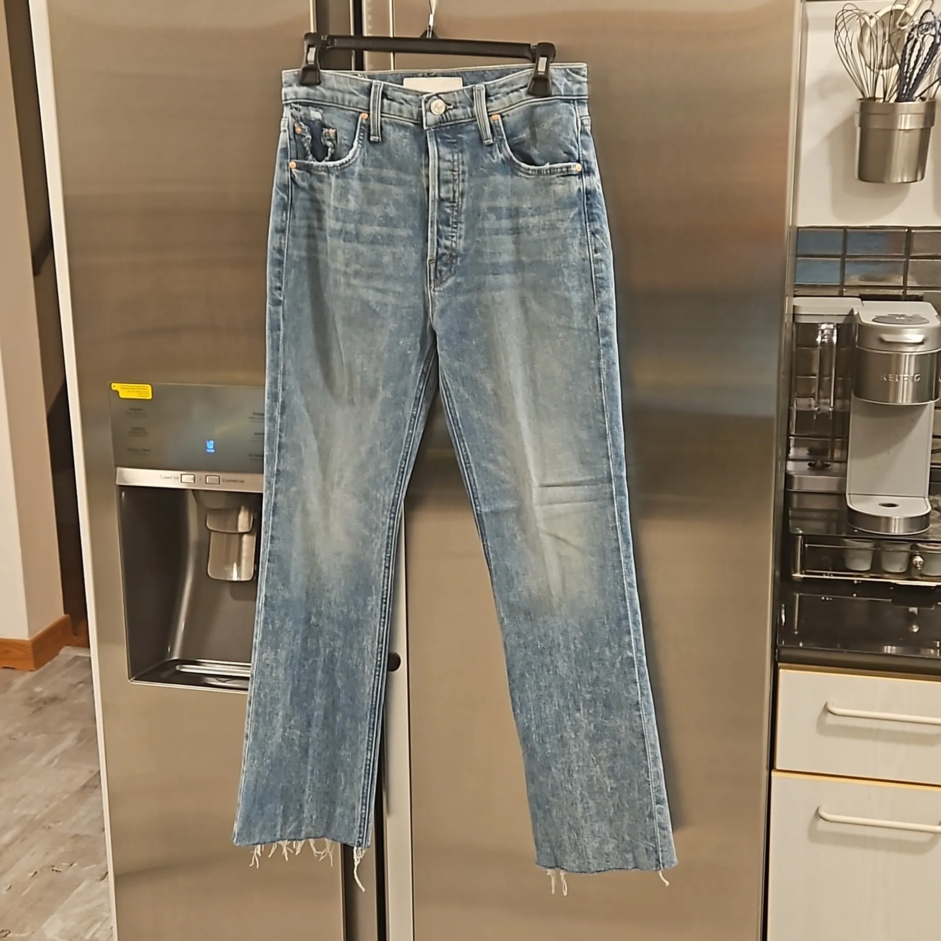 💕MOTHER SUPERIOR💕 The Tripper Flood Fray Jeans ~ Left In The Dust 29 NWOT Blue - Image 11