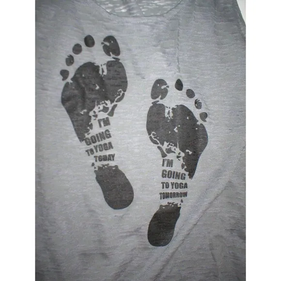 NWT New Womens Colosseum I'm Going to Yoga Today Tomorrow Burnout XL Tank Top - Image 2