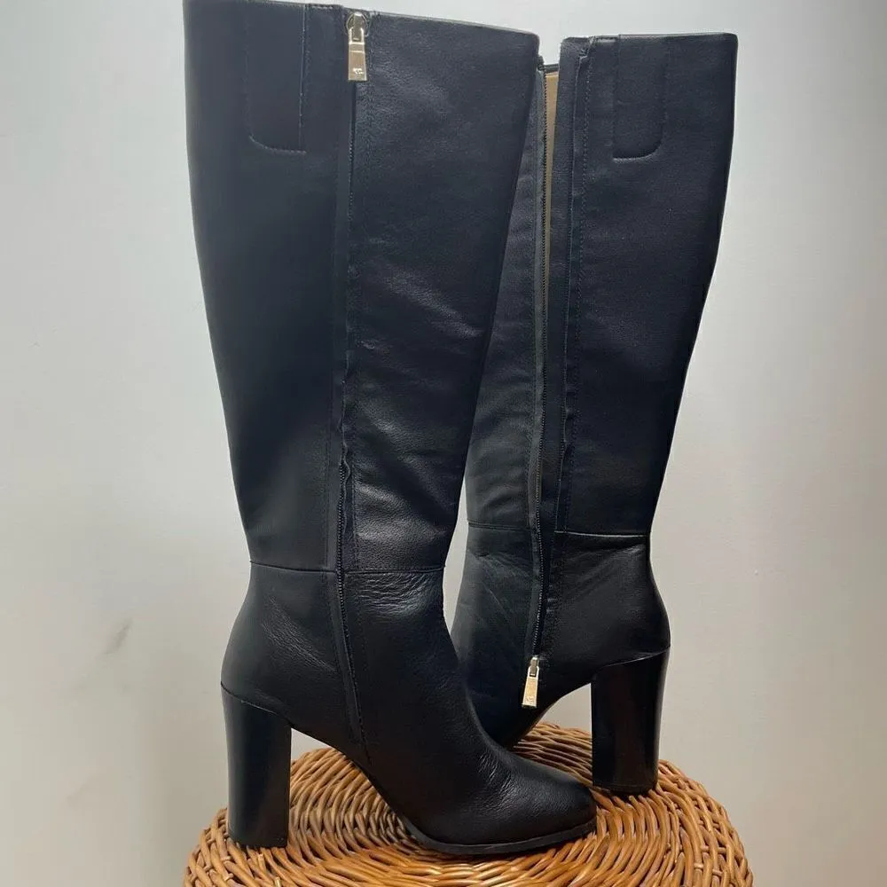 NEW Kenneth Cole Justin Leather Heeled Boots Black Leather With Box NWT 8 $239 - Image 7