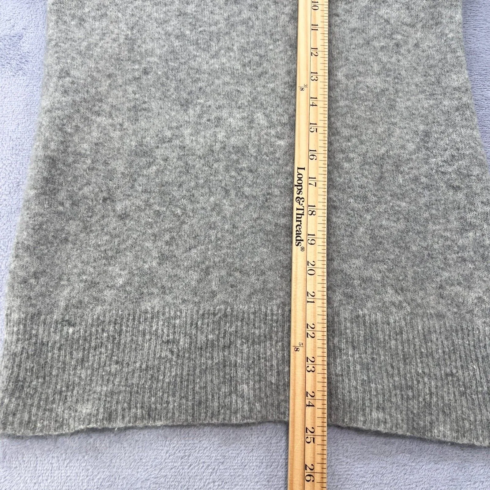 J.Crew Merino Wool Alpaca‎ Blend Turtleneck Sweater Womens Small Gray Soft Chic - Image 9