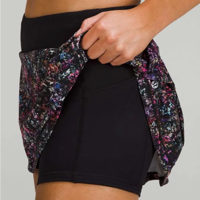Lululemon Pace Rival Mid-Rise Skirt Golf Tennis Pickleball Floral Spray Multi S4 - Image 4