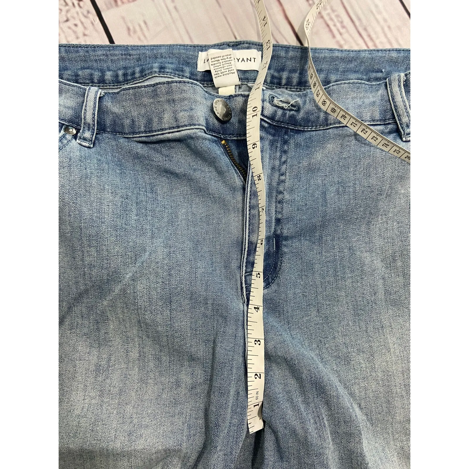 Lane Bryant Pedal Jeans Womens 20 Lace Cuff Cotton Blend 5 Pocket Mid Rise - Image 6