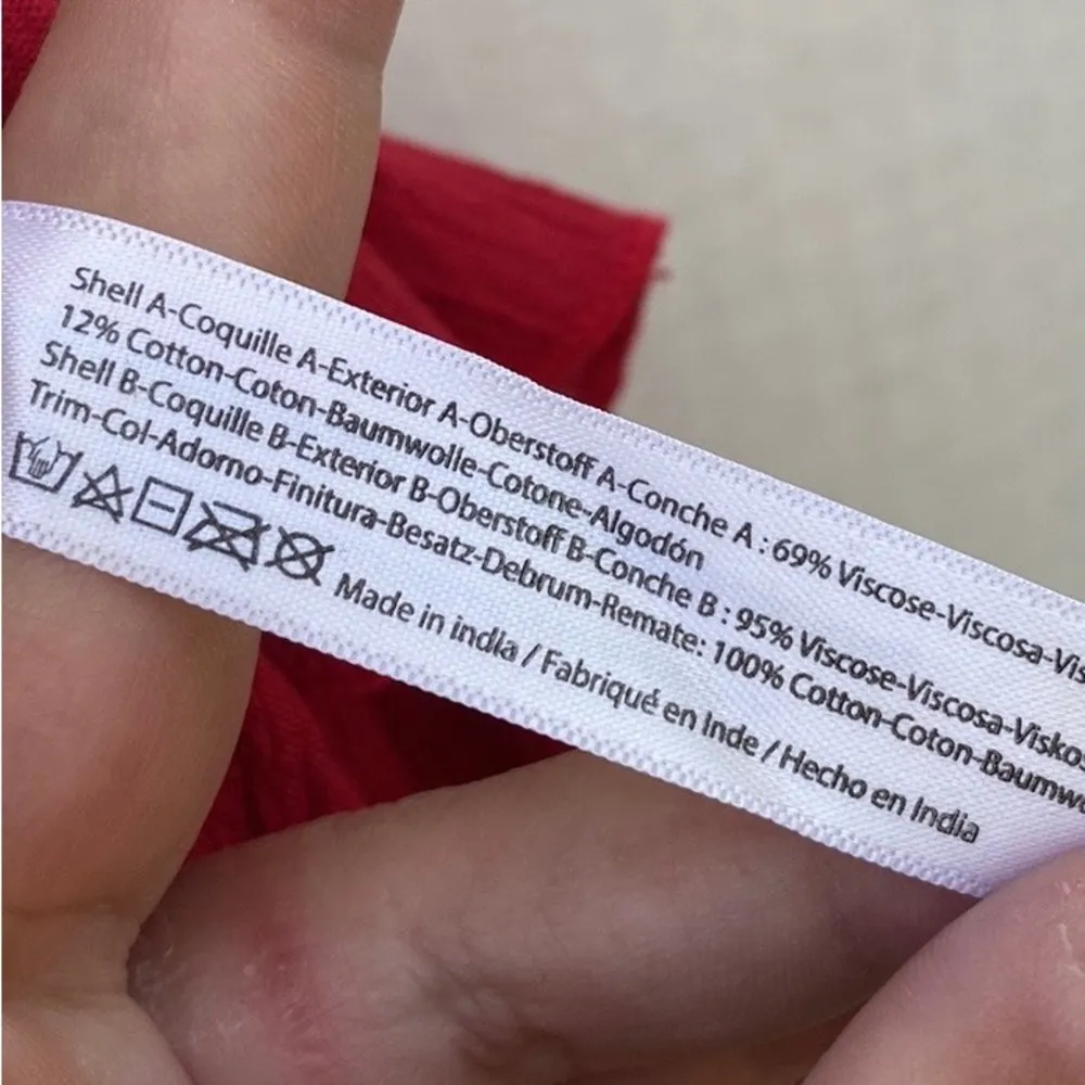 NWT Free People Womens size small cherry red Adella lace cross strap Cami top - Image 10