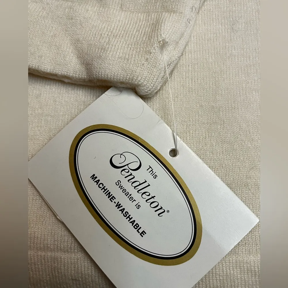 NWT Pendleton cream wool sweater - Image 3