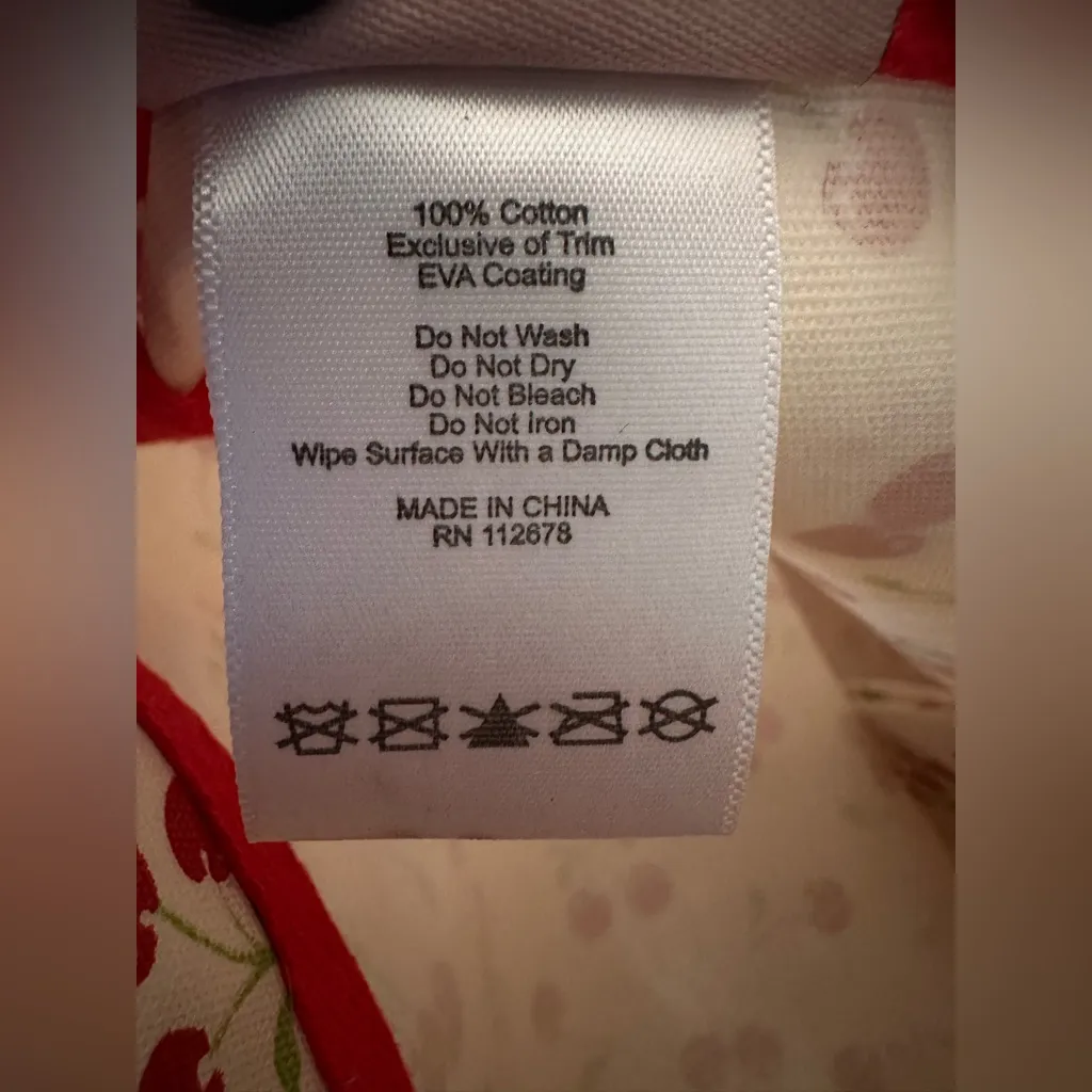 Jessie Steele White Tote Cherry Print NWOT Red - Image 8