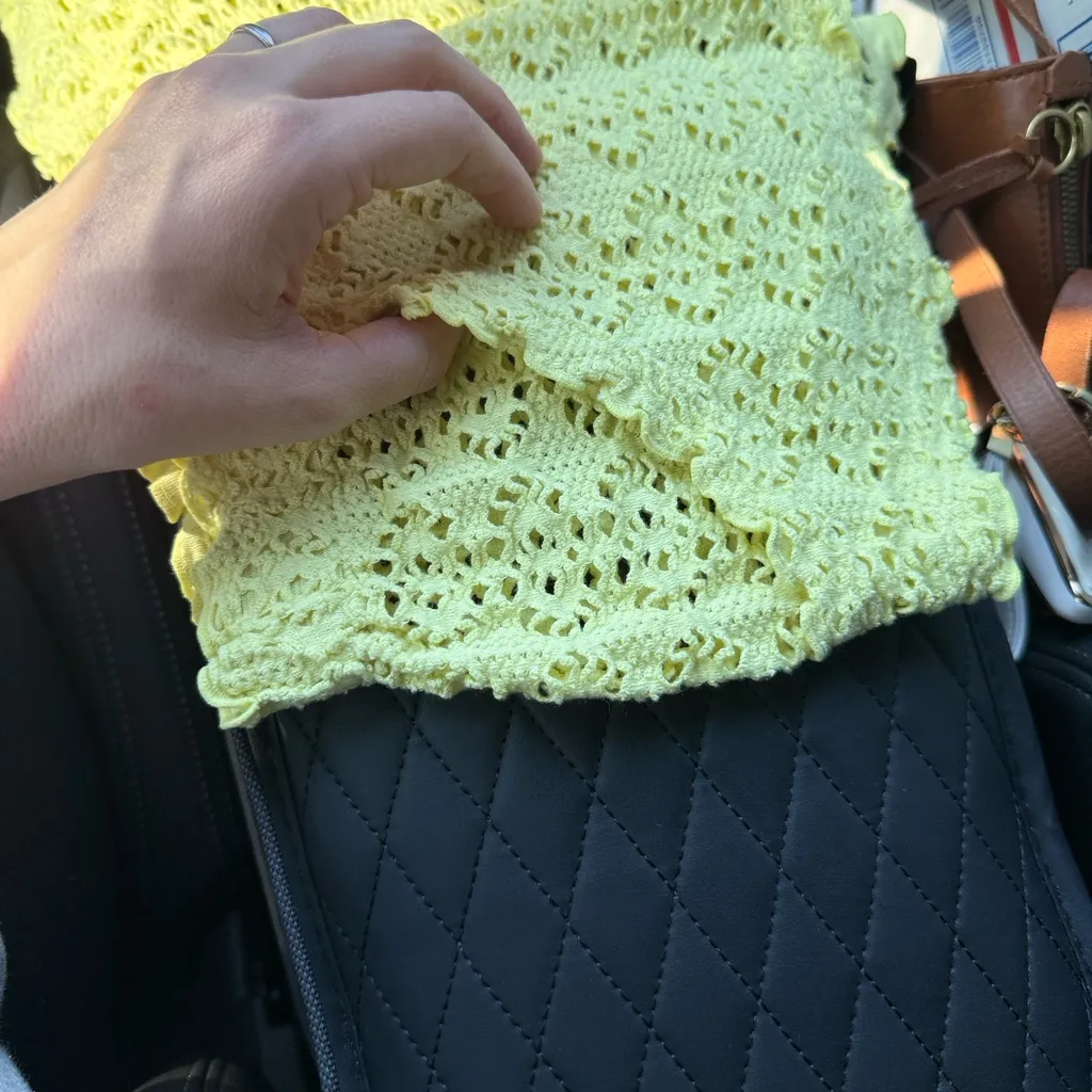 Free People Beach - Open Knit Women's Shorts in Yellow - Image 2