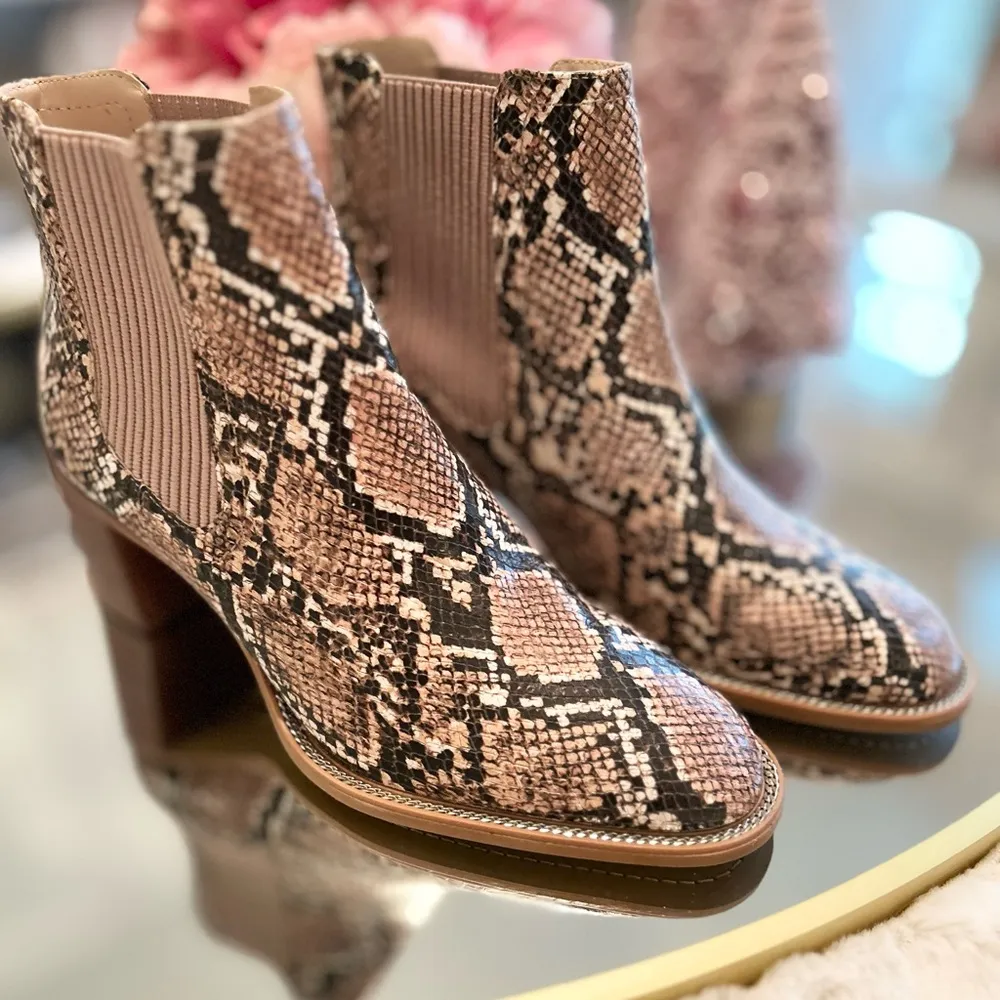 Vince Camuto Jentilliy Snake Print Booties 8 - Image 3