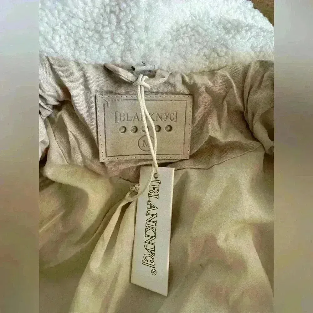 NEW Blank NYC Warm Hearts Quilted Sherpa Jacket ~ Medium - Image 2