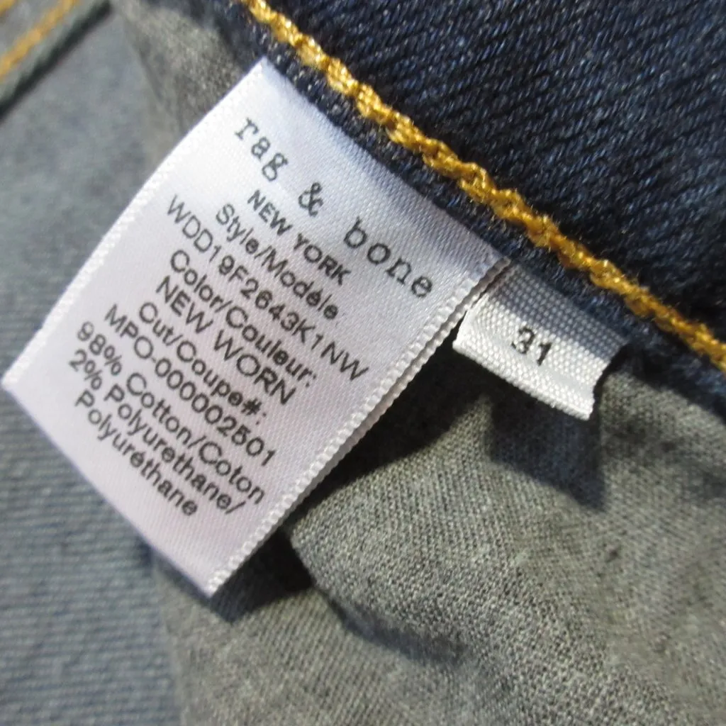 NWT rag & bone Dre in New Worn Low Rise Slim Boyfriend Stretch Jeans 31 - Image 6