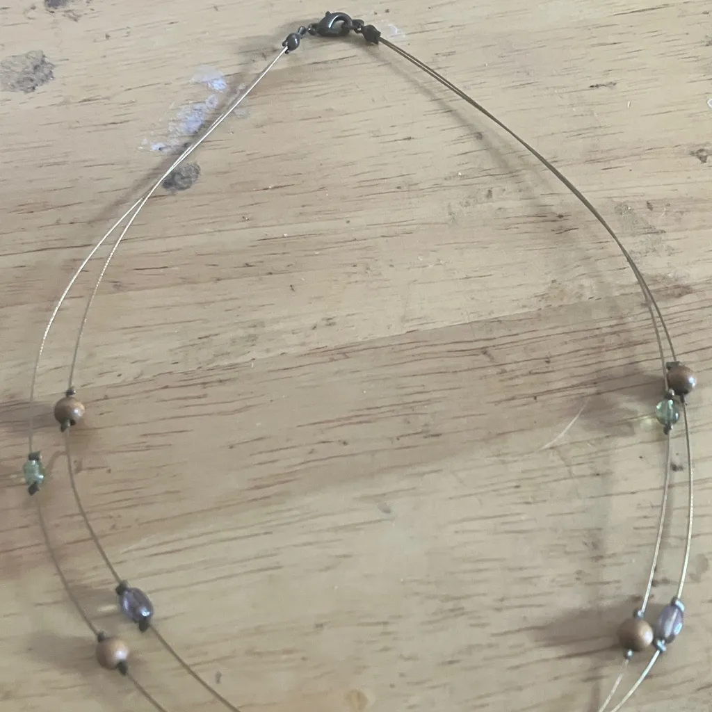 Bohemian Beaded Necklace with Square Pendant - Image 3